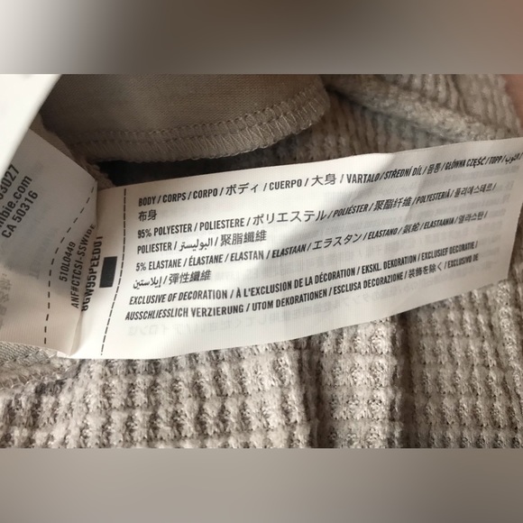 NWOT Gilly Hicks Cashmere-like Heather Grey Waffle Knit Jogger Pants - M - Picture 7 of 9